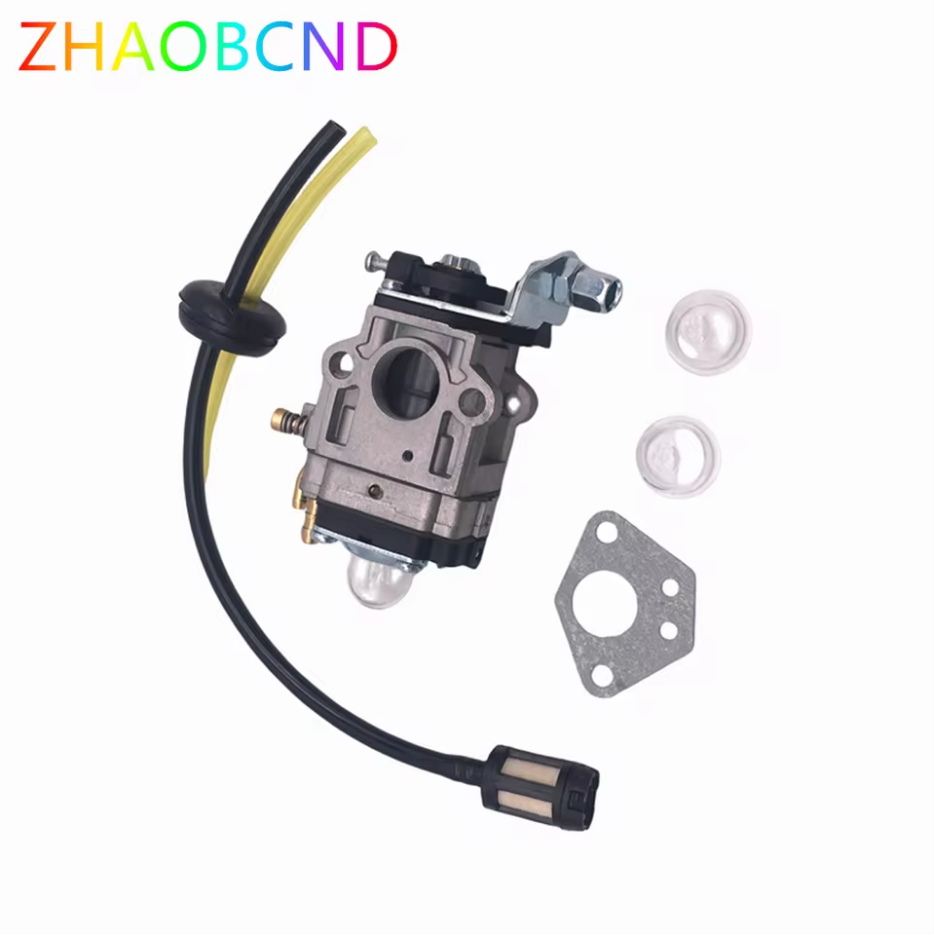 15mm Carburetor Kit for Engine 40-5 44-5 For Brushcutter 43cc 49cc 52cc Strimmer Cutter Chainsaw Carb: GRAY
