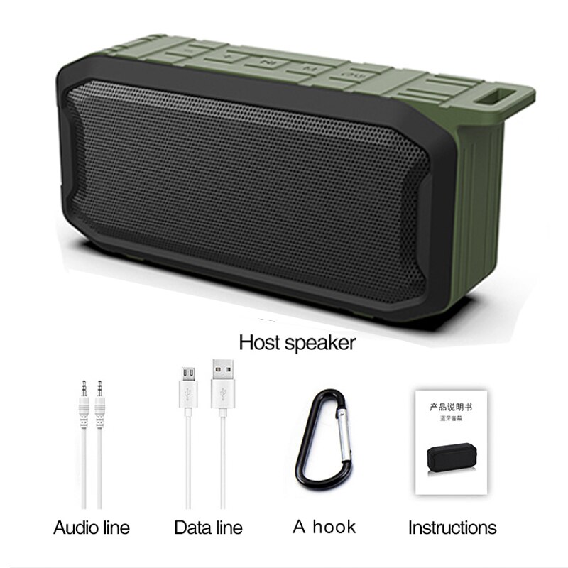 20W IPX7 Waterdichte Outdoor Bluetooth Speaker Draagbare, met Fm Radio Tws Stereo Draadloze Boombox Tf Aux Usb Outdoor Subwoofer