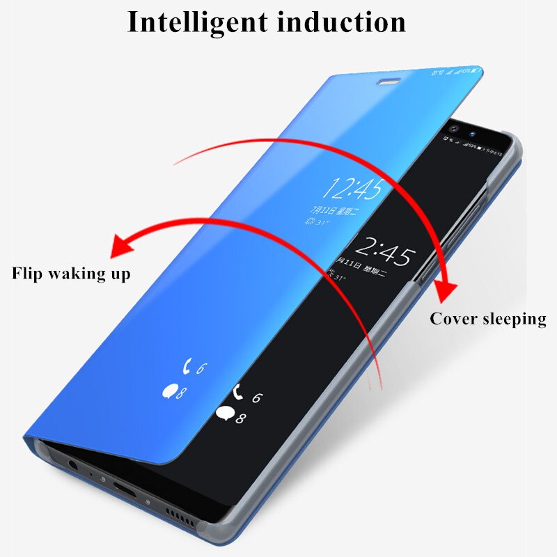 per Vivo Y91i / Y91C Caso 6.22 ''di Lusso di Vibrazione Dello Specchio dell'UNITÀ di elaborazione Della Copertura del Cuoio Coque per Vivo Y91c Basamento Del Telefono sacchetto di Custodie per Vivo Y91i