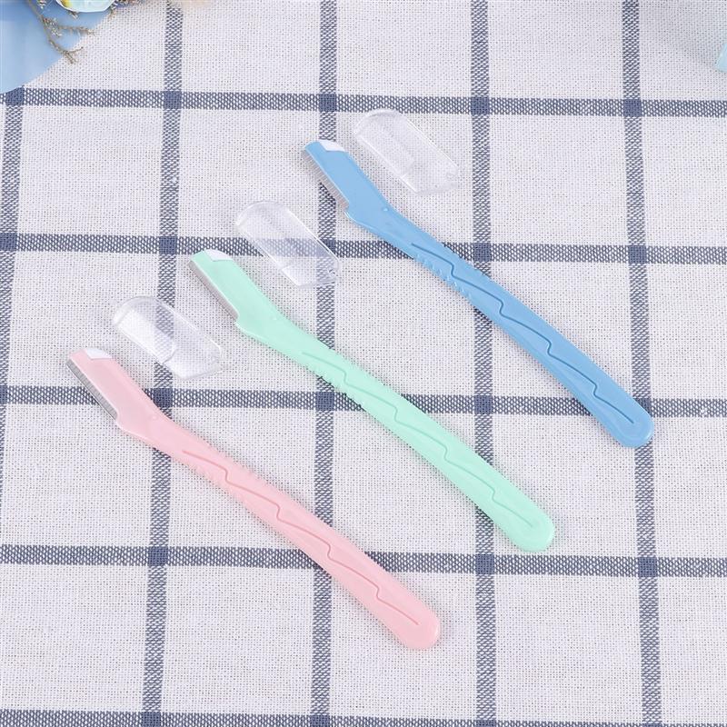 3 pièces/6 pièces sourcil rasoir léger robuste rasoir de sourcils rasoirs de cheveux du visage pour filles dames sourcil maquillage outils couleur mixte