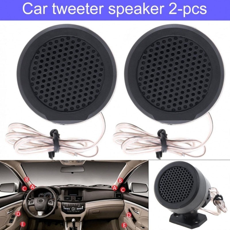 BSTGS Black 500W Car Horn Tweeter Audio Loudspeaker Car Stereo Treble Speaker for Cars Tweeters speakers Auto Accessories