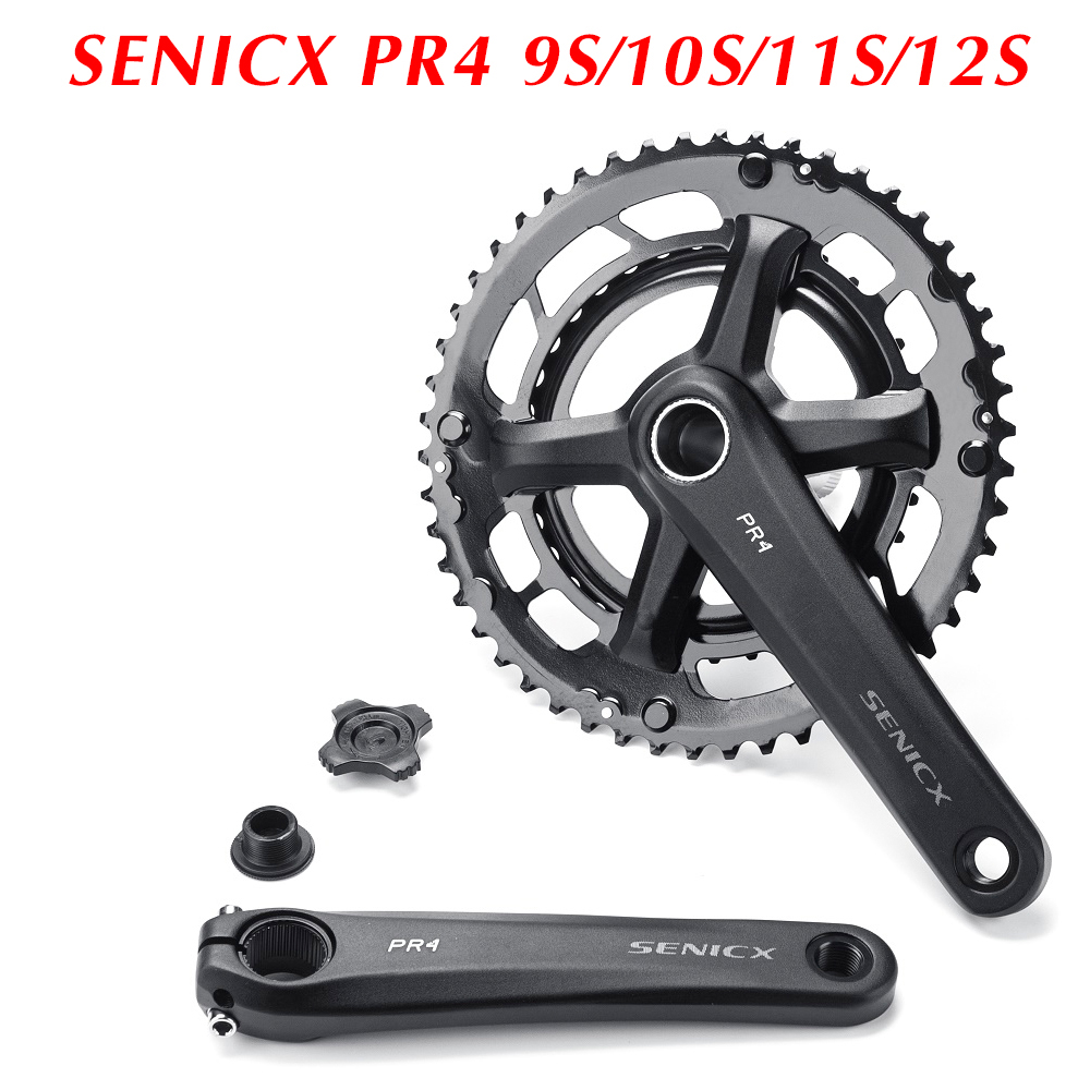 SENICX PR4 Road Bicycle Crank Set 165MM/170mm/175MM Double Disc 50-34T Chainring