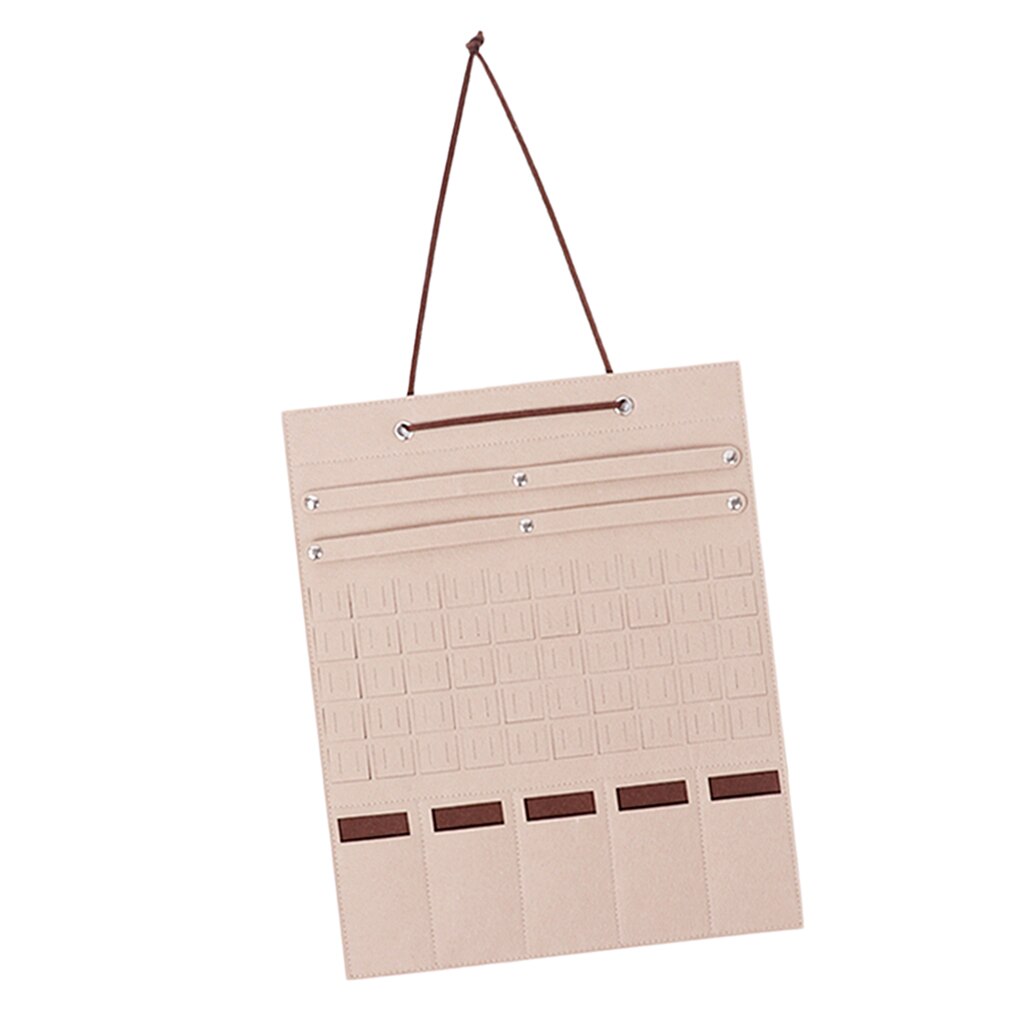 Wall Mount Hanging Eyeglasses Jewelry Storage Display Holder Organizer: Beige