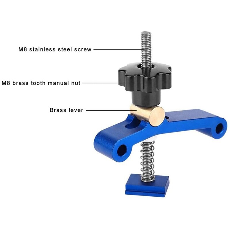 Woodworking T Slot Block Clamp, Multi-Purpose T Track Clamp Carpentry Pressboard Clamp Kit, DIY Woodworking Tools