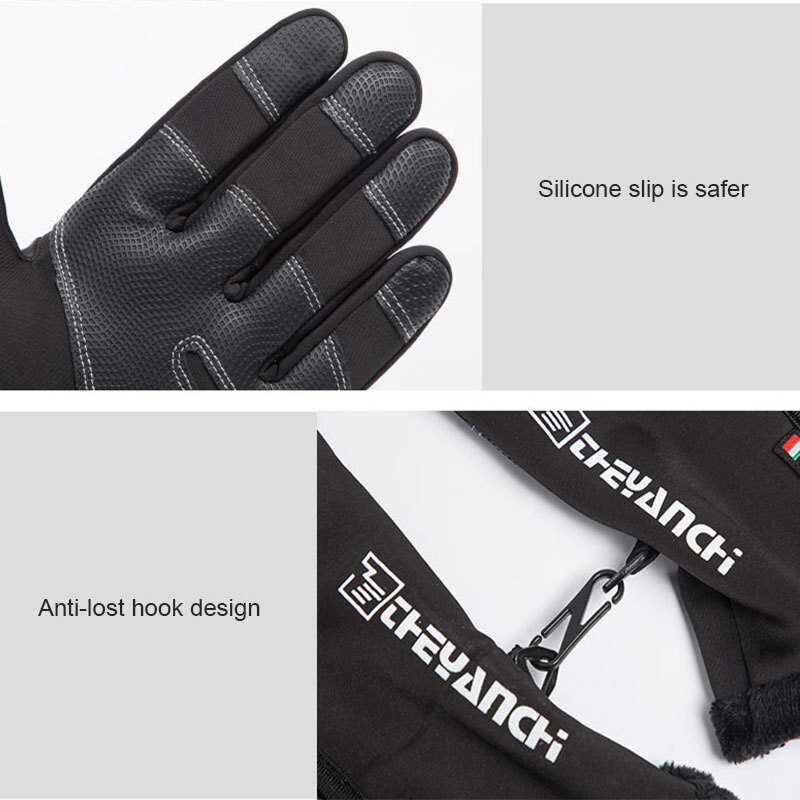 Waterdichte Winter Warme Handschoenen Mannen Ski Handschoenen Snowboard Handschoenen Motorrijden Winter Touchscreen Sneeuw Windstopper Handschoen