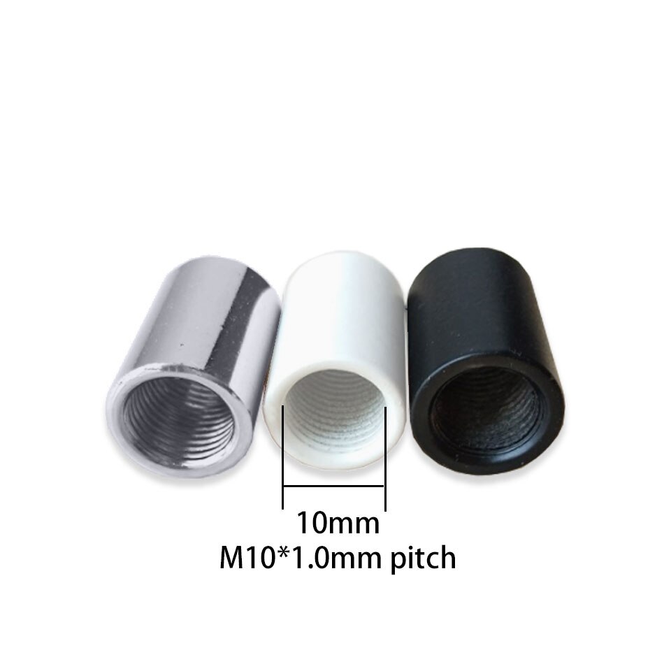 2pcs M10 Inner Tooth Connecting Female Connecting Iron Straight Through Hollow Joint Straight Pipe Lighting Fittings DIY