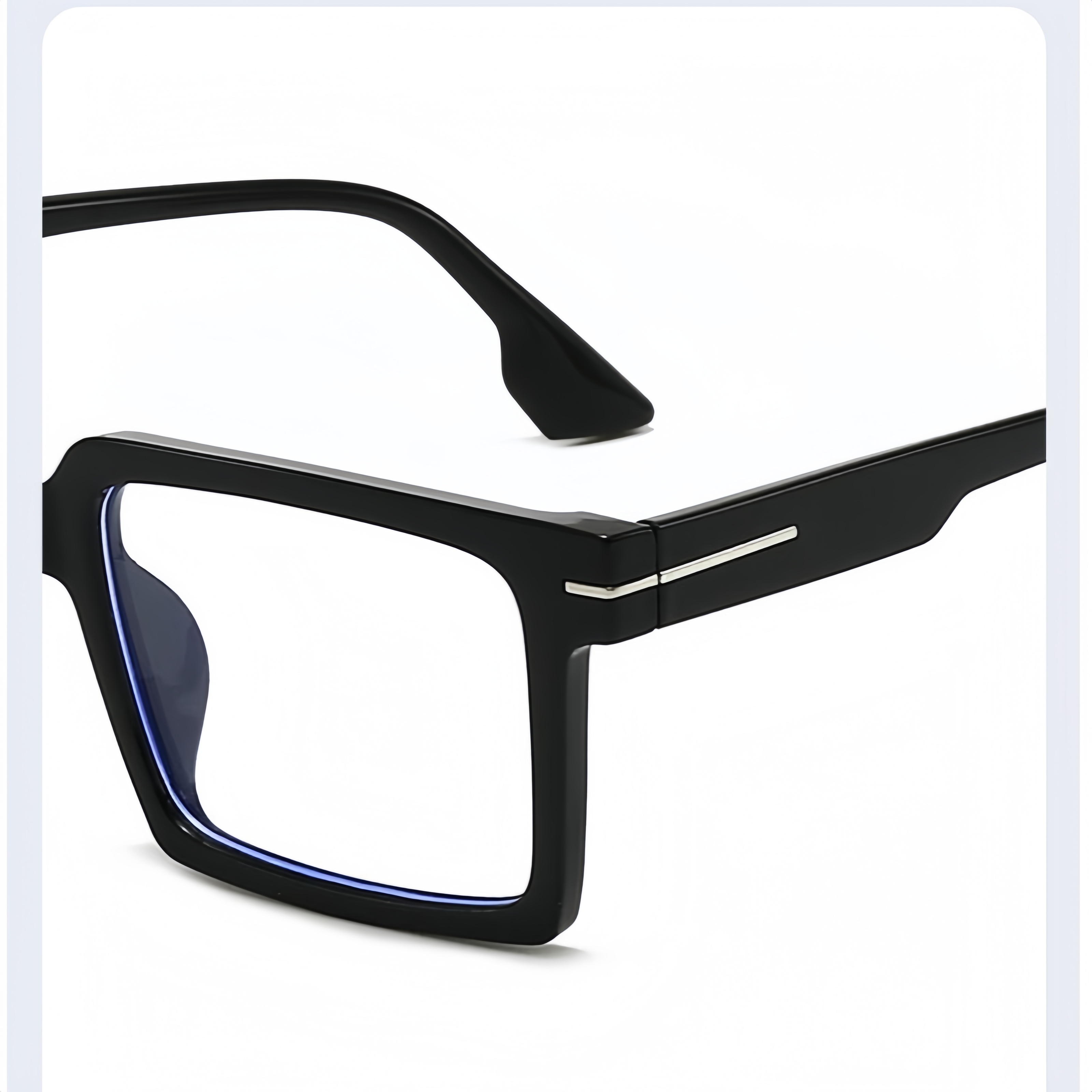 European and American fashionable square frame glasses, daily decoration for men and women, anti-blue light glasses for shopping