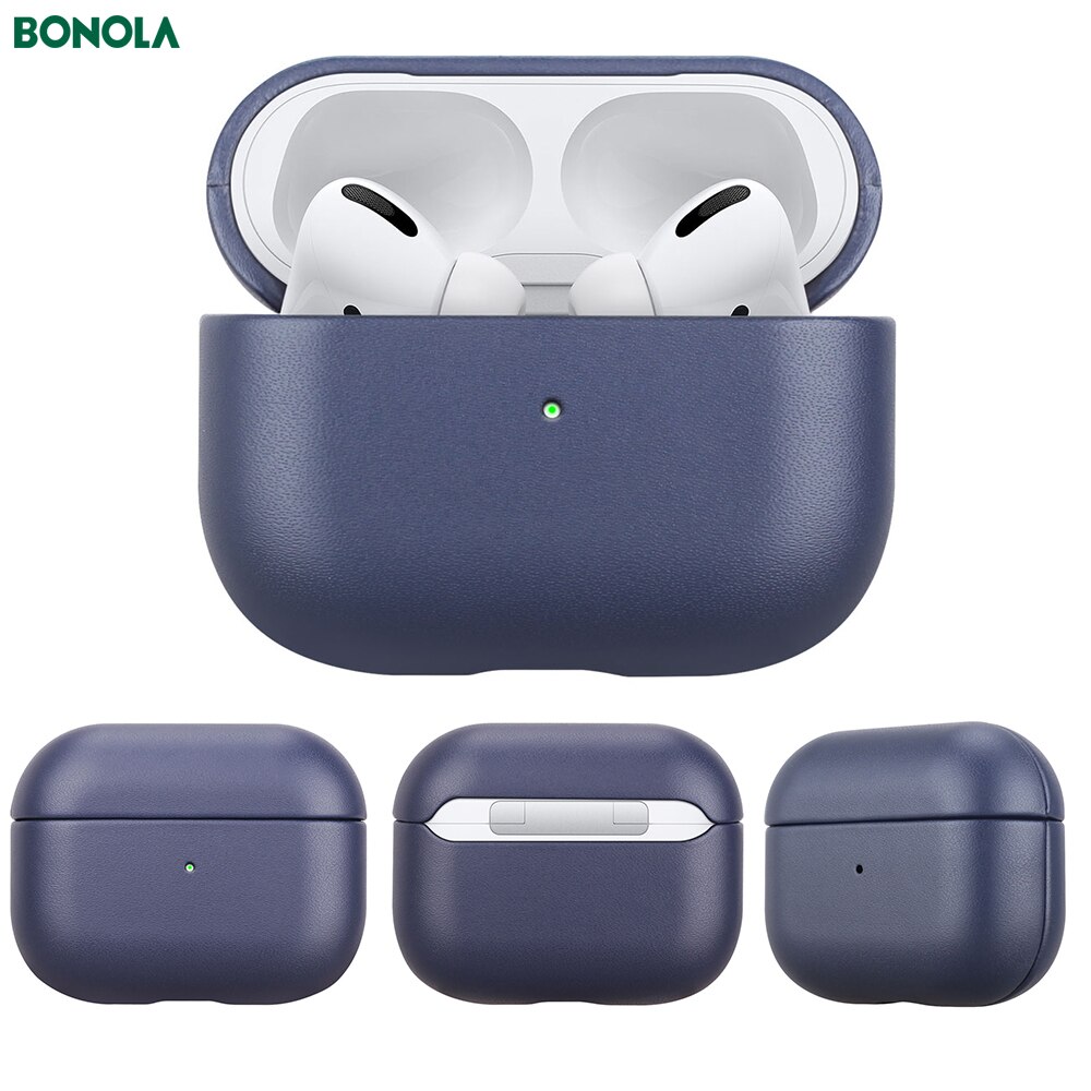 Bonola Native Italian Leather Case for AirPods Pro Seamless Fit Full Protection Cases for Apple AirPods 3/2 Tactile Feel Cover