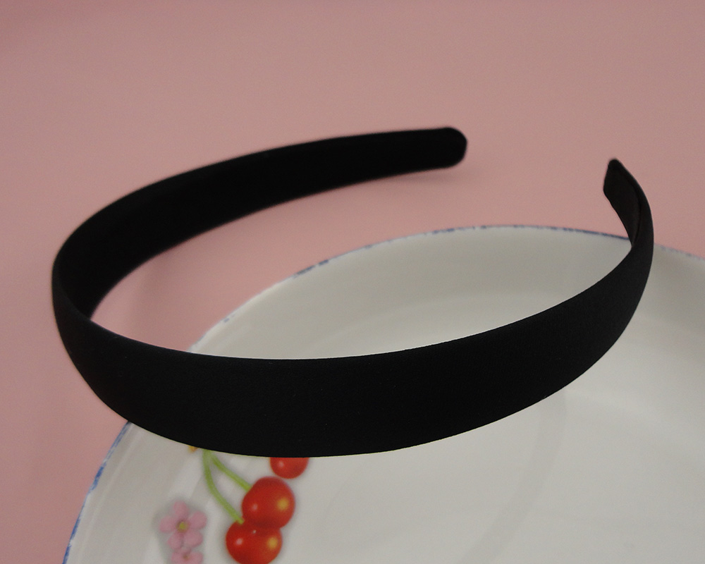10PCS 20mm Satin Fabric Covered Plain Plastic Hair Headbands for women girls with velvet back for handmade hair accessories: SKY BLUE