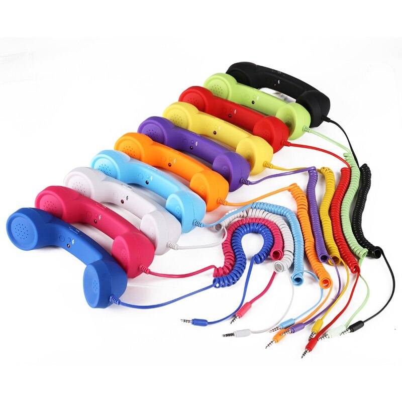 Mobile Phone Telephone Receivers Handset Earphone Retro Telephones Receiver Comfort Telephone Handset Cute Mini Mic Speaker HK