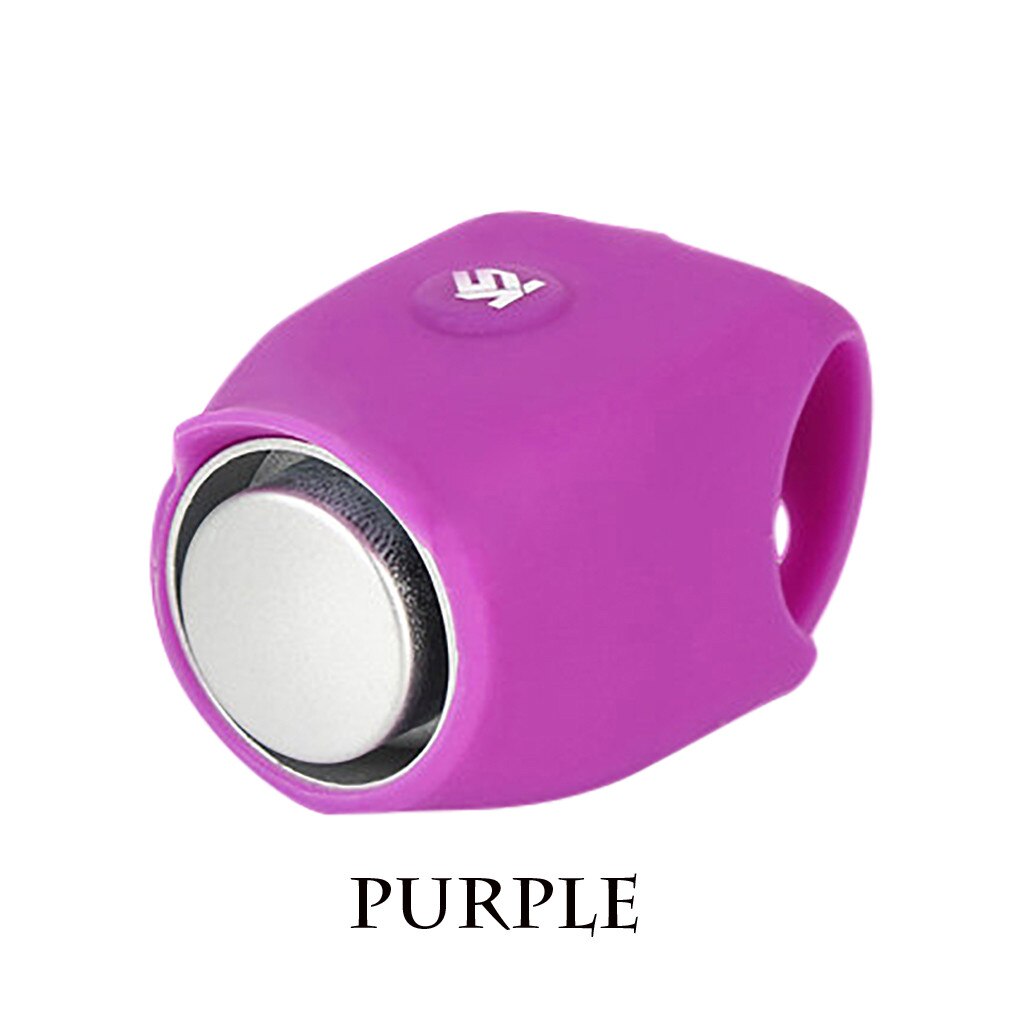 Bicycle Biking Riding Silicone Bell Electronic Horn Accessories Mountain Bike Riding Equipment Electronic Hhorn Light Lamp Black: Purple 