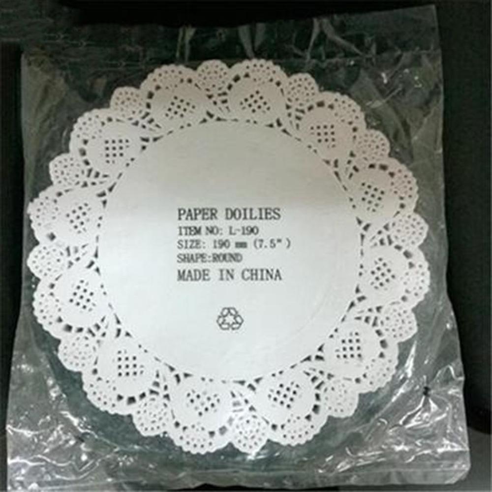80 stk/lot vintage serviett romantisk uthult blondepapir doilies kakeholder håndverkspapir til bryllupsdekorasjon: 190mm