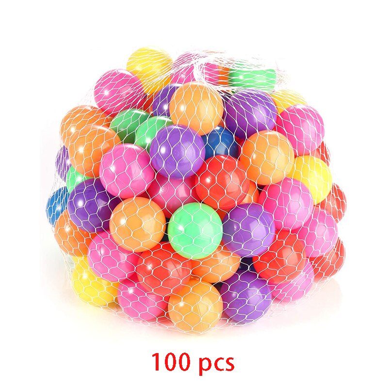 3 in 1 Portable Toys Tent Children's Play Tent For Kids Baby Toys Ball Pool Playpen Large Space Tunnel Play House: 100pcs Ocean Balls