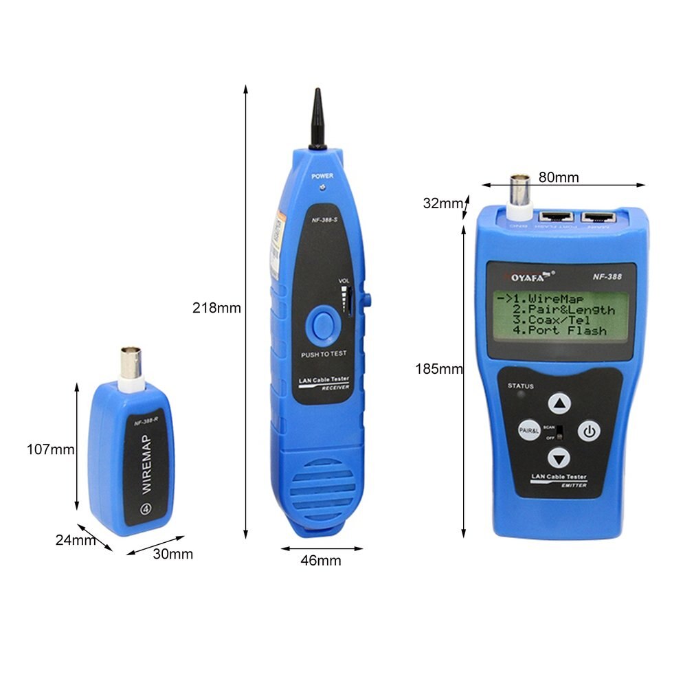 Original Noyafa Portable Wire Fault Locator Monitoring Network Cable Tester Line Finder LAN Network Coacial BNC NF-388