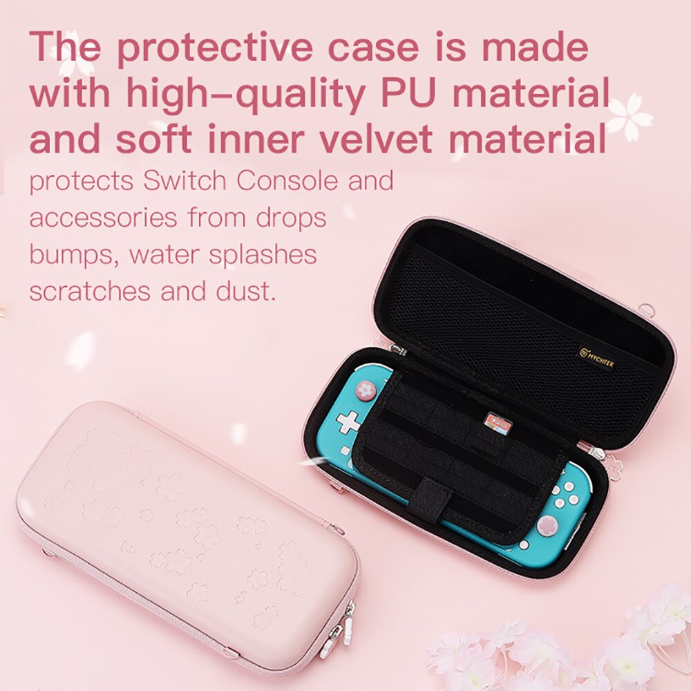 mod-x Sakura Borsa per Nintendo Interruttore Portatile Sacchetto di Immagazzinaggio Nintend Interruttore Lite Viaggi Trasporta la Cassa NintendoSwitch Lite Accessorio