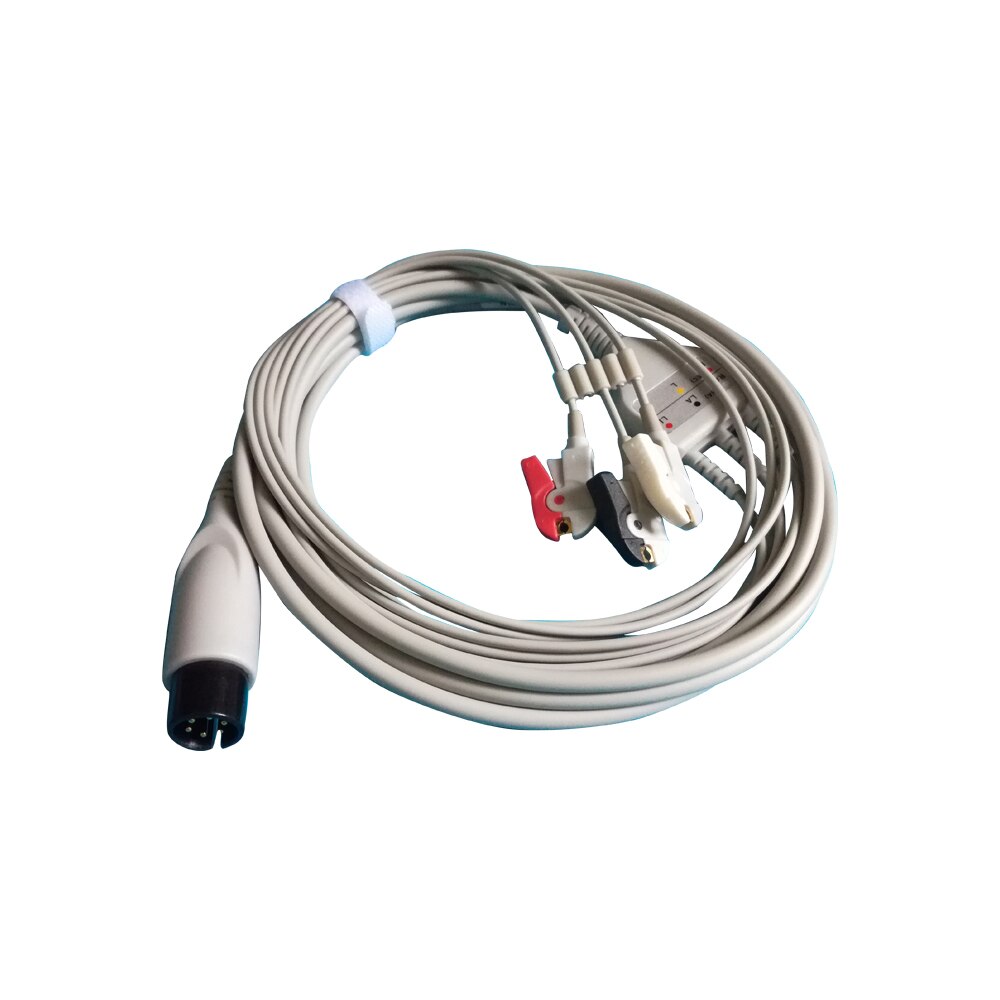 Contec Ecg Kabel 6 Pins Connector 5 Leads 3 Lead Snap Clip Voor Monitor CMS5000 CMS5100 CMS6000 CMS7000 CMS8000 CMS9000