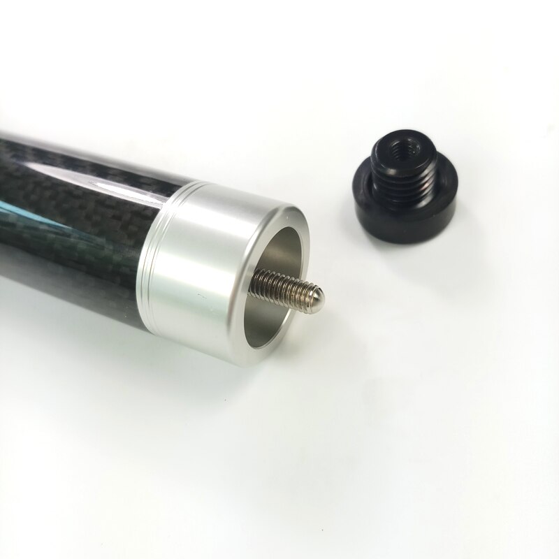 9Inch Carbon Met Aluminium Biljart Pool Cue Extension Voor Mezz Pro Cue Verlengen Biljart Accessoires