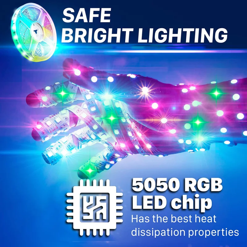 WS2811 Dreamcolor LED Strip Lights 32.8ft RGBIC TUYA Led Light WiFi Smartlife App Smart Music Sync Light Strip For Home