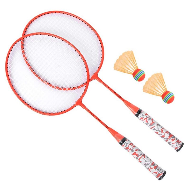 -Badminton Rackets Voor Kinderen, Shuttles Racket Sport Set Met 2 Ballen Voor Kinderen Spelers Indoor Outdoor Sport