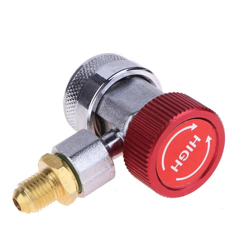 Vodool bil  r134a a/c klimaanlegg justerbar hurtigkobling kobling høy lavspent adapter automatisk klimaanlegg tilbehør: Rød