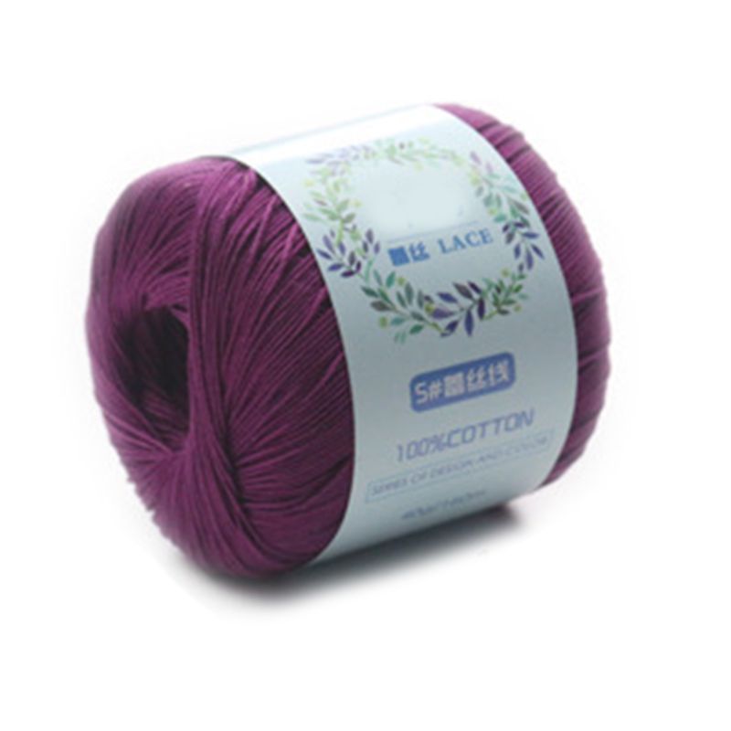 1 Roll Mercerized Cotton Cord Thread Medium Fine Solid Color DIY Hand Knitting Yarn for Embroidery Crochet Pearl Lace: 7