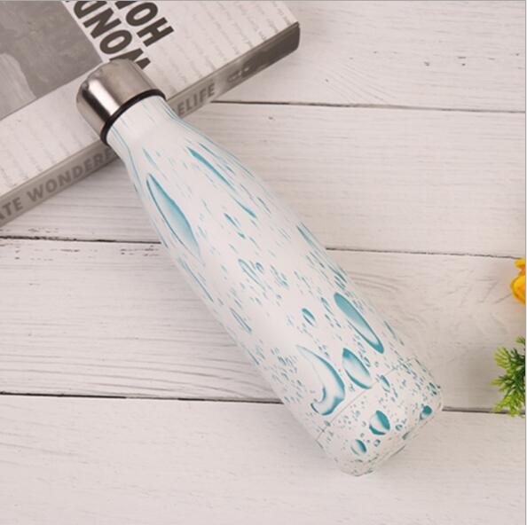 Hoge 500Mlwater Fles Verkleurd Rvs Drinkwaren Tour Outdoor Sport Lekvrije Afdichting Klimmen Water Fles