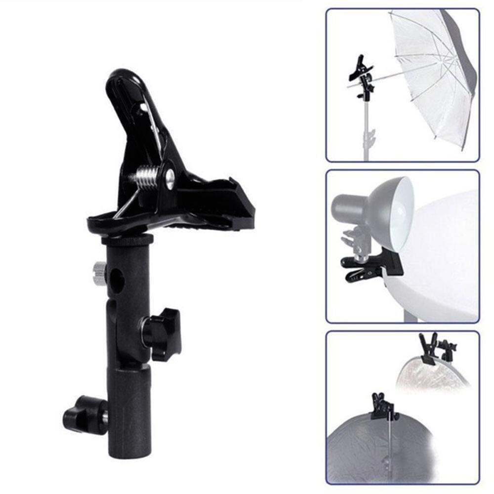 315g Reflector Clamp Clip Holder Light Stand Attachment to Studio 1/4" Reflector Screw 3/8" Adapter For Photo Swivel Mount D7W8