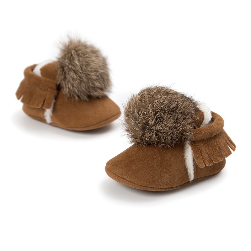 Winter Baby Kids Jongen Meisje Peuter Kwastje Crib Soft Booties 0-18M
