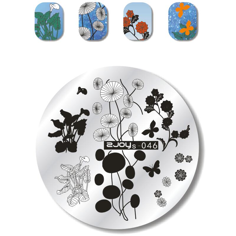 Plaques d'estampillage d'ongle KADOU/zjoies polonais de noël pour les pochoirs de manucure 14.5*9.5 Konad timbre estampillage modèle de manucure: zjoys-046
