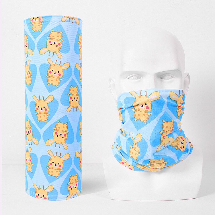 Hommes femmes foulards glace soie multifonctionnel bandana bandeau anneau cou écharpe dessins animés sans couture tubulaire magique visage: 10