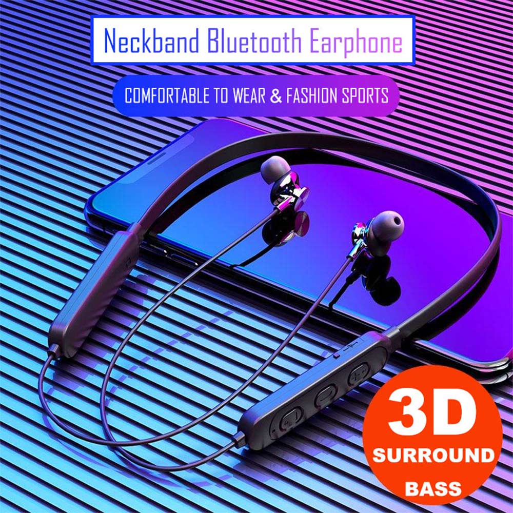 Zy-01 Bluetooth 5.0 Draadloze Sport Headset Magneet Binaural Hifi Stereo Running In-Oor Nek Opknoping Muziek Oortelefoon Outdoor A2DP