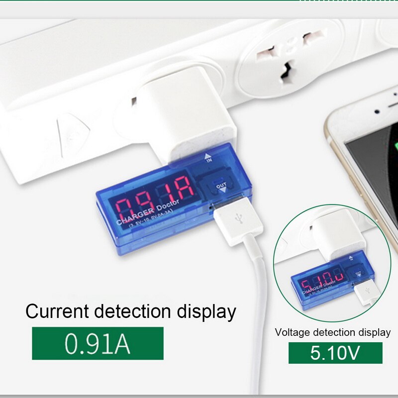Spannung Strom Meter LCD USB Strom Spannung Arzt Ladegerät Kapazität Strom Spannung Monitor 1Stck