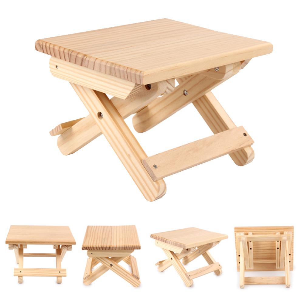 Tabouret pliant Portable en bois, chaise de pêche en plein air, petit tabouret pour usage intérieur et extérieur