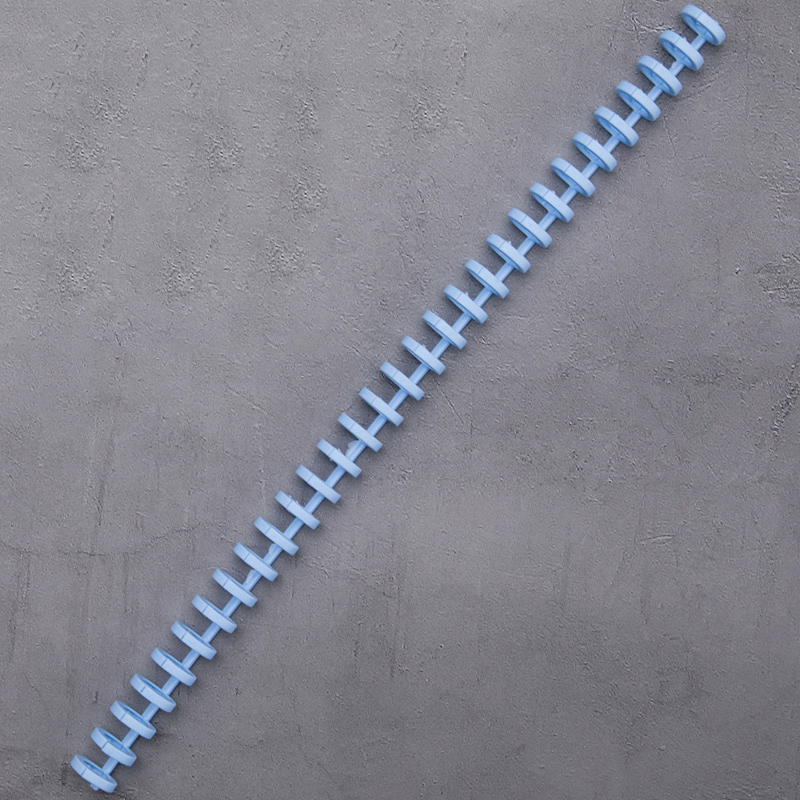 10pcs 16mm A4/A5/B6/A7 Binding Rings 30 Hole Loose-leaf Binding Strip Plastic Loose-leaf Ring Binding Clip Loose-leaf Buckle: Blue