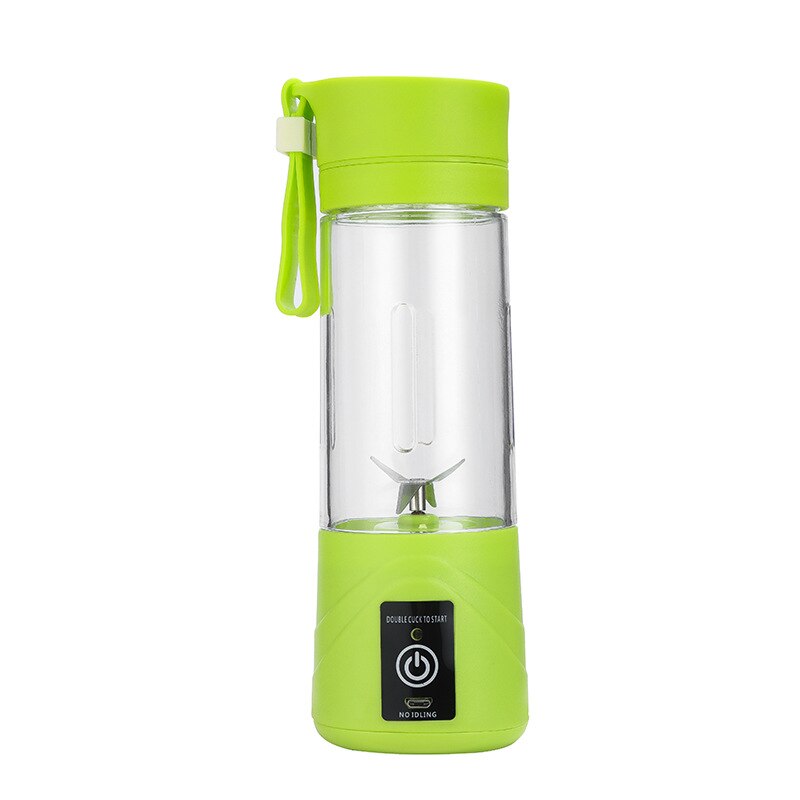 380ml bærbar blender maskin oransje juicer grønnsaker frukt milkshake smoothie blender elektrisk mikser flaske usb oppladbar: Grønn