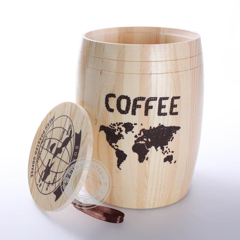 Coffres de stockage de grains de café baril joint barre avec couvercle réservoir de stockage décoratif Restaurant cuisine stockage mariage noël