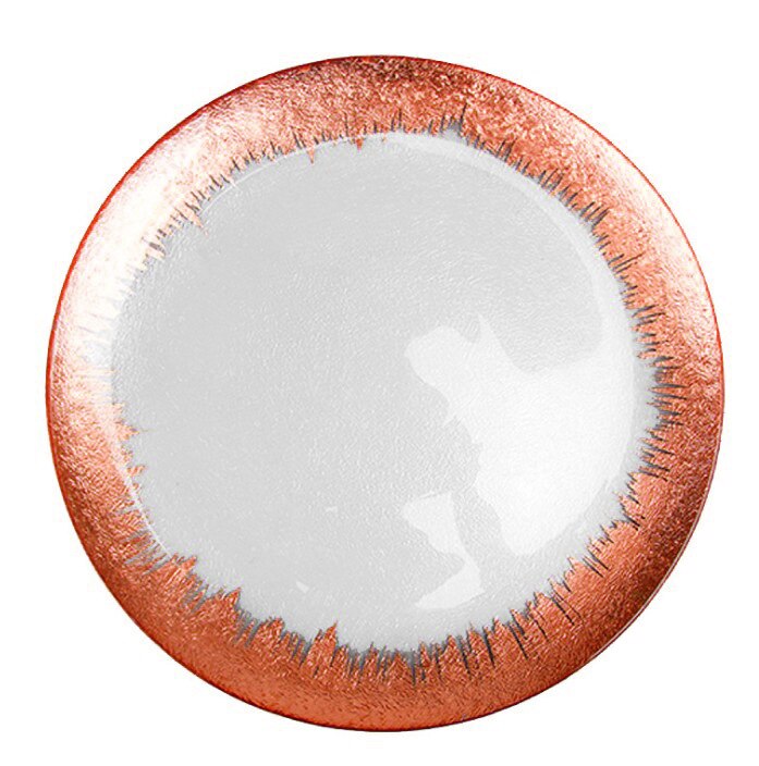 style européen Phnom Penh Western alimentaire assiette salade assiette verre bol assiette ensemble coussin fruits assiette ensemble cuisine fournitures: WHITE / Caliber 13CM