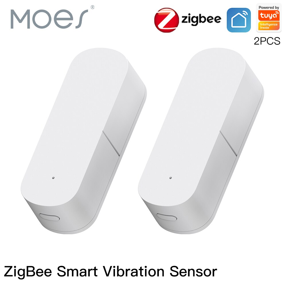 Moes Zigbee Smart Vibration Sensor Detection,Tuya Smart Life APP Notification,Real-Time Motion Shock Alarm,History Record