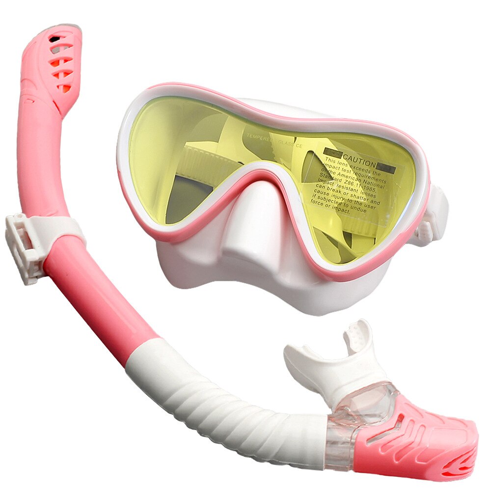 Underwater Anti-Fog Scuba Diving Goggles Mask Swimming Goggles Snorkling Diving Mask Adult Plating Breath Tube Set