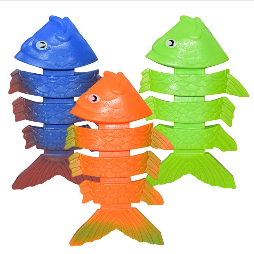 Underwater Swim Pool Diving Toys Summer Swimming Dive Toy Sets Water Rings,Sticks,Octopus,Torpedo Bandits,Fish & Balls: 3PCS Fish