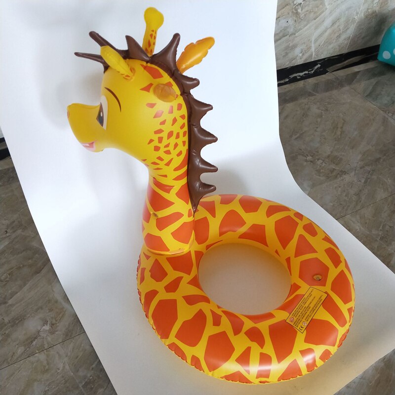 Cartoon Giraffe Opblaasbare Zwembad Water Zwemmen Buis Baby Dier Zwemmen Ring Oksel Speelgoed Milieubescherming Pvc