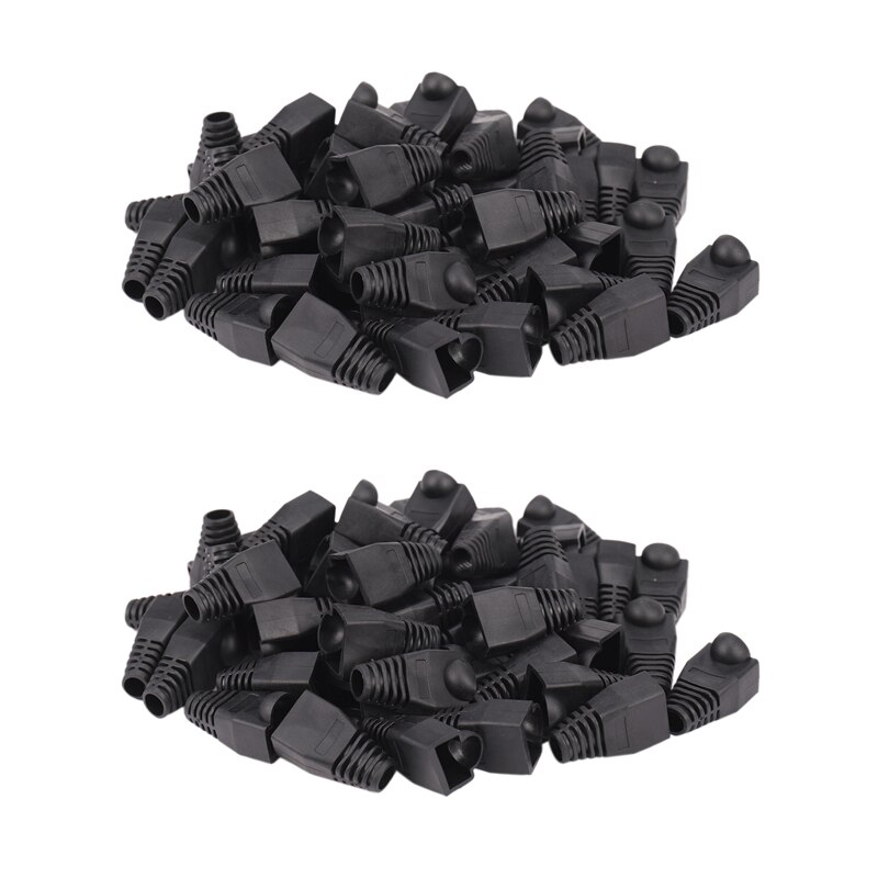 RJ45 Cat6 Connexion RJ45 Terminaux Bouchon Foncé Couverture Câble Kit