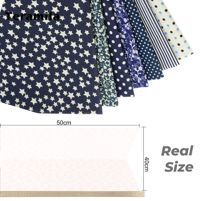 Teramila 7 Uds 40x50cm DIY Patchwork tela de algodón telas de tejidos acolchados de costura coser tela mantel hecho a mano: 308