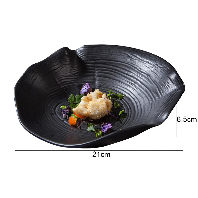 Ceramic Pasta Steak Plates Dinner Dish Shaped Tableware Salad Plate Snack Desserts Tray Hotel Restaurant Vegetable Dish: 8 inch 2