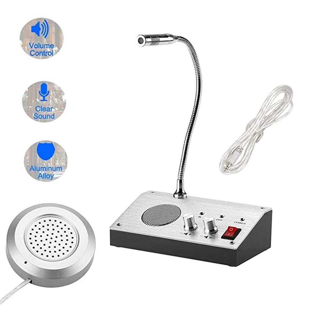 Vinduetæller intercom tale systemkommunikation tovejs intercom 9908 bankkontor hospital butik mikrofon ekstern højttaler
