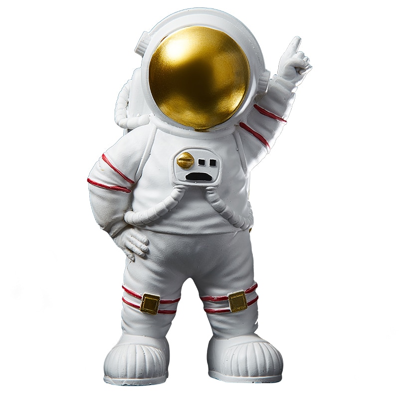 Nordic Astronaut Standbeeld Thuis Desktop Decor Karakter Sculptuur Kosmonaut Hero Kantoor Miniaturen Model Creatieve Figuur Beeldjes