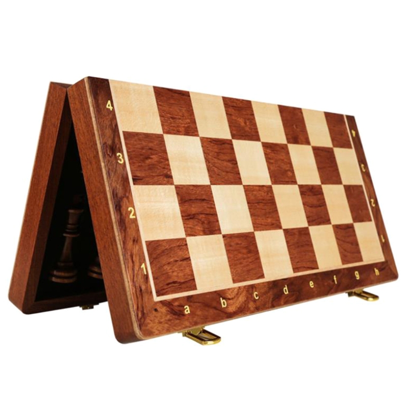 Jeu d&#39;échecs en bois massif, grand échiquier pliant en bois pour enfants, spécial pour le jeu d&#39;échecs