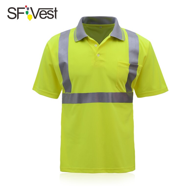 Hi vis t paita työturvallisuus vaatteet työvaatteet dry fit t paita lyhythihainen heijastava turvapaita: Ts06 / Xxl