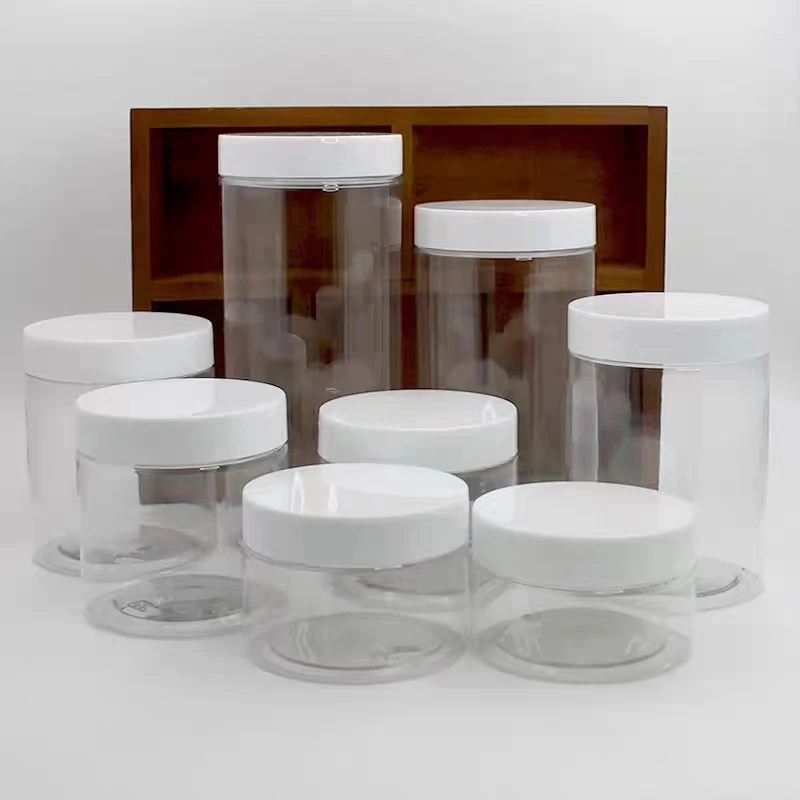 Doorzichtige PET-plastic potten 150 ml 200 ml 250 ml Transparant leeg cosmetisch masker Crèmewasverpakkingscontainers Potten met deksels