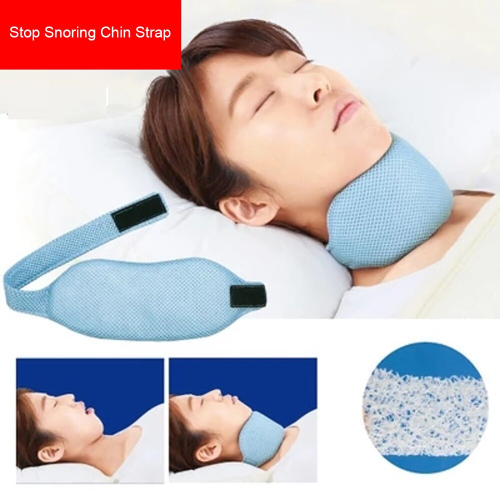 Verstelbare Anti Snurken Nek Brace Strap Stop Snurken Jaw Riem Anti Apneu Chin Ondersteuning Strap Nacht Slapen Aid Tool Slaap goed